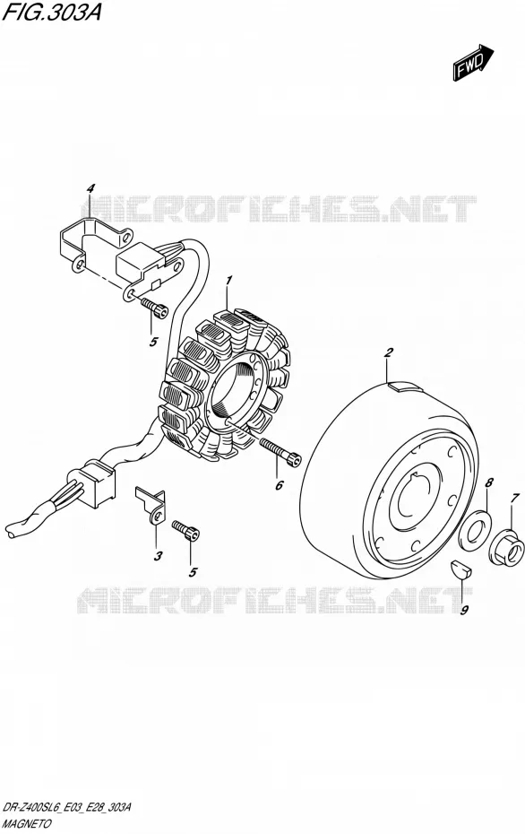 ALLUMAGE ROTOR - STATOR Suzuki MOTO 400 DR-Z 2016  DR-Z400S L6 (E03,E28,E33)