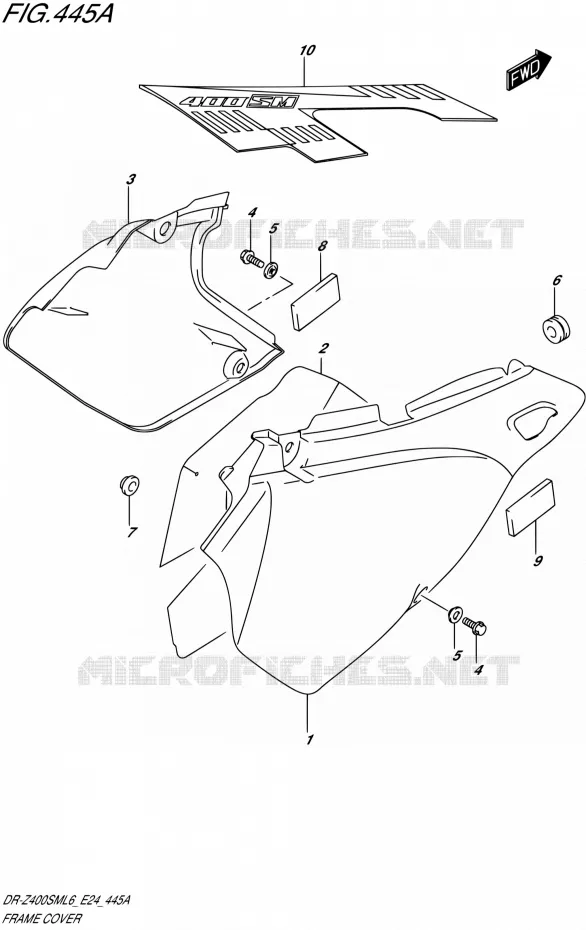 CARENAGES ARRIERE Suzuki MOTO 400 DR-Z 2016  DR-Z400SM L6 (E24)