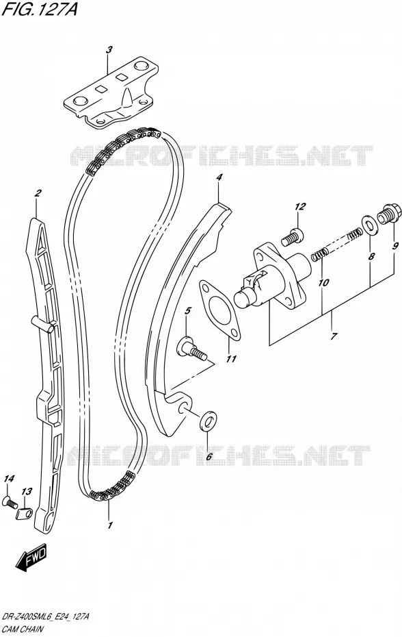 DISTRIBUTION Suzuki MOTO 400 DR-Z 2016  DR-Z400SM L6 (E24)
