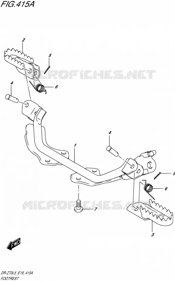 REPOSE PIED Suzuki MOTO 70 DR-Z 2015  DR-Z70 L5 (E19)