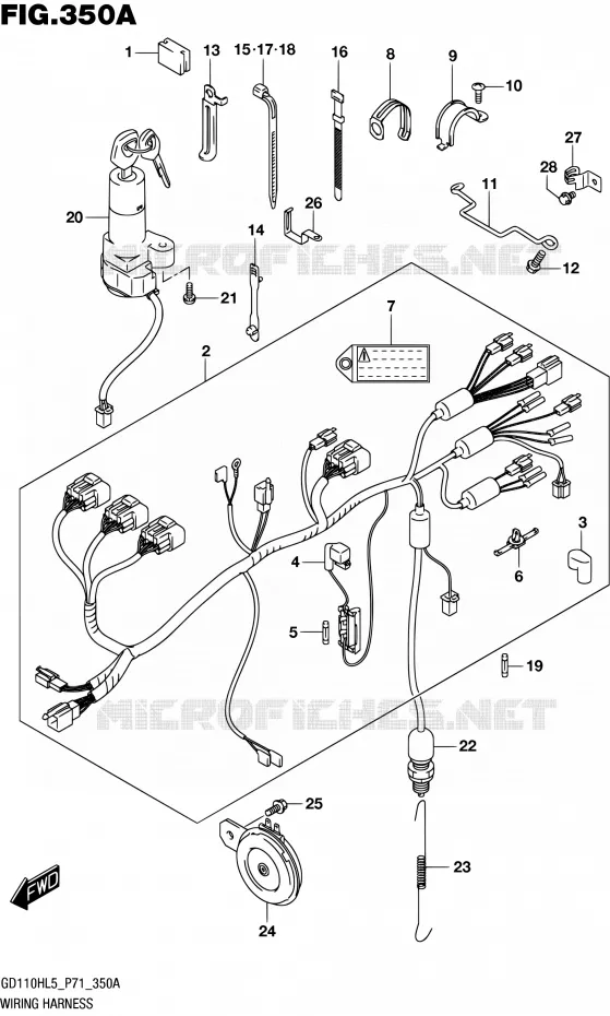 FAISCEAU ELECTRIQUE Suzuki MOTO 110 GS 2015  GS110H L5