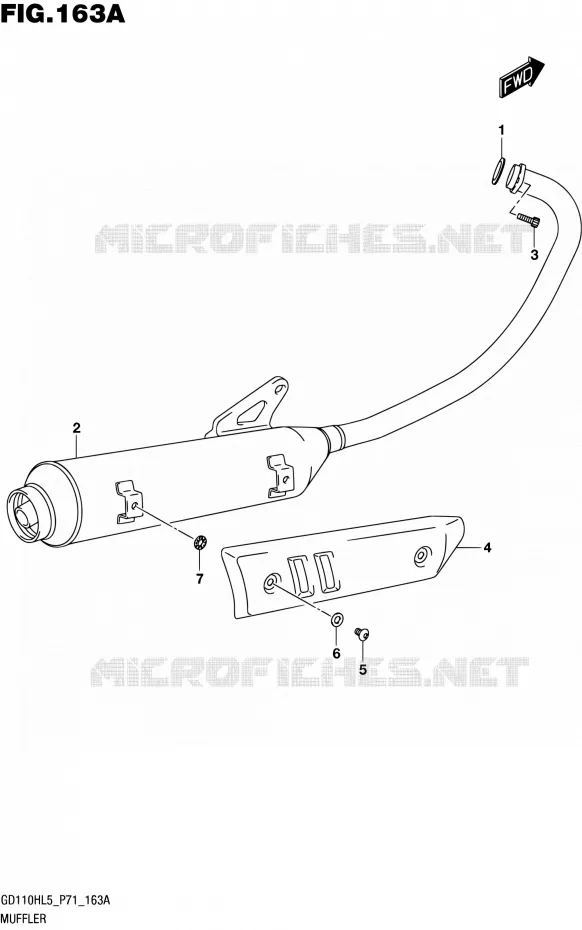 SILENCIEUX Suzuki MOTO 110 GS 2015  GS110H L5