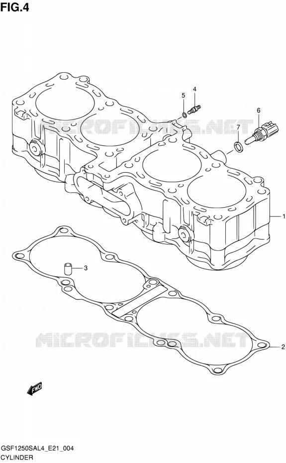 CYLINDRE Suzuki MOTO 1250 BANDIT 2014  GSF1250SA L4 (E21)