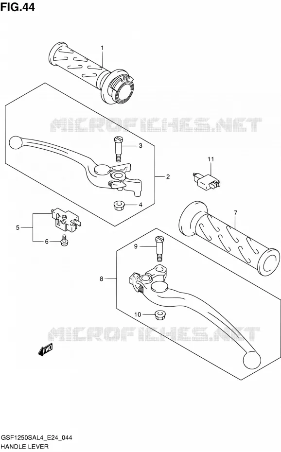 ENSEMBLE LEVIERS - POIGNEES Suzuki MOTO 1250 BANDIT 2014  GSF1250SA L4 (E24)