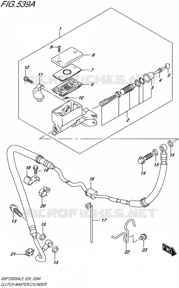 MAITRE CYLINDRE D'EMBRAYAGE Suzuki MOTO 1250 BANDIT 2015  GSF1250SA L5 (E24)