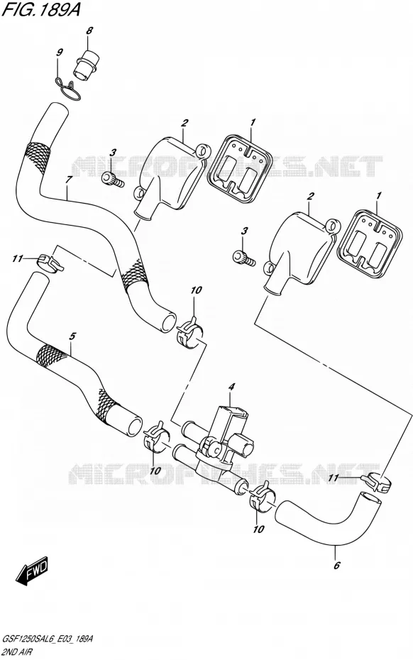 SYSTEME RECYCLAGE GAZ ECHAPPEMENT Suzuki MOTO 1250 BANDIT 2016  GSF1250SA L6 (E03)