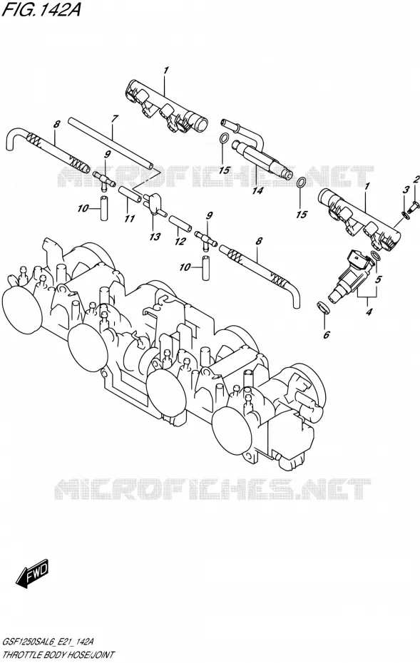 SYSTÈME D'INJECTION Suzuki MOTO 1250 BANDIT 2016  GSF1250SA L6 (E21)
