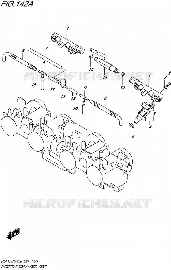 SYSTÈME D'INJECTION Suzuki MOTO 1250 BANDIT 2016  GSF1250SA L6 (E24)