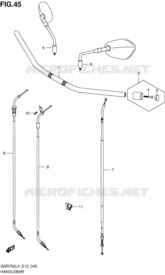 GUIDON Suzuki MOTO 750 GSR 2014  GSR750 L4 (E12)