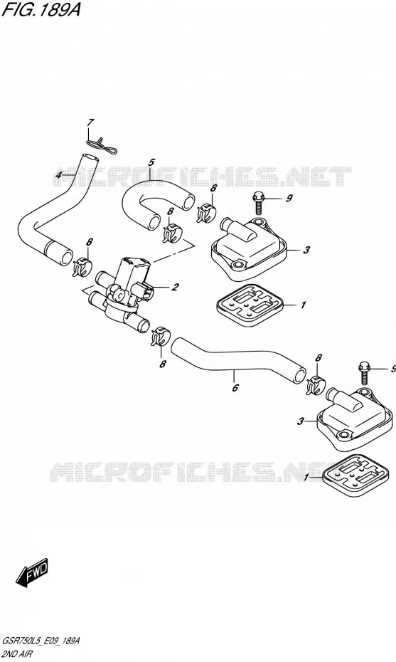 SYSTEME RECYCLAGE GAZ ECHAPPEMENT Suzuki MOTO 750 GSR 2015  GSR750 L5 (E09)
