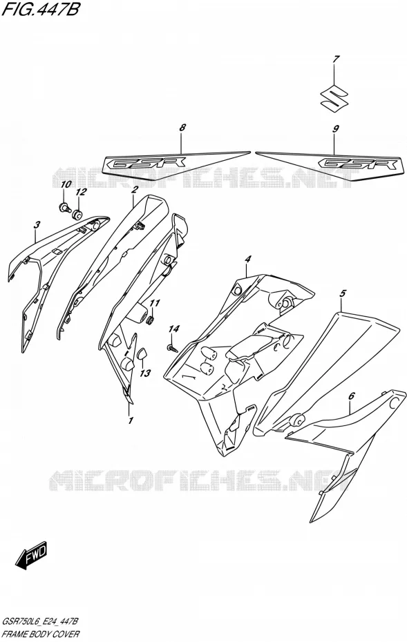 CARENAGES (FOR YSF) Suzuki MOTO 750 GSR 2016  GSR750 L6 (E24)