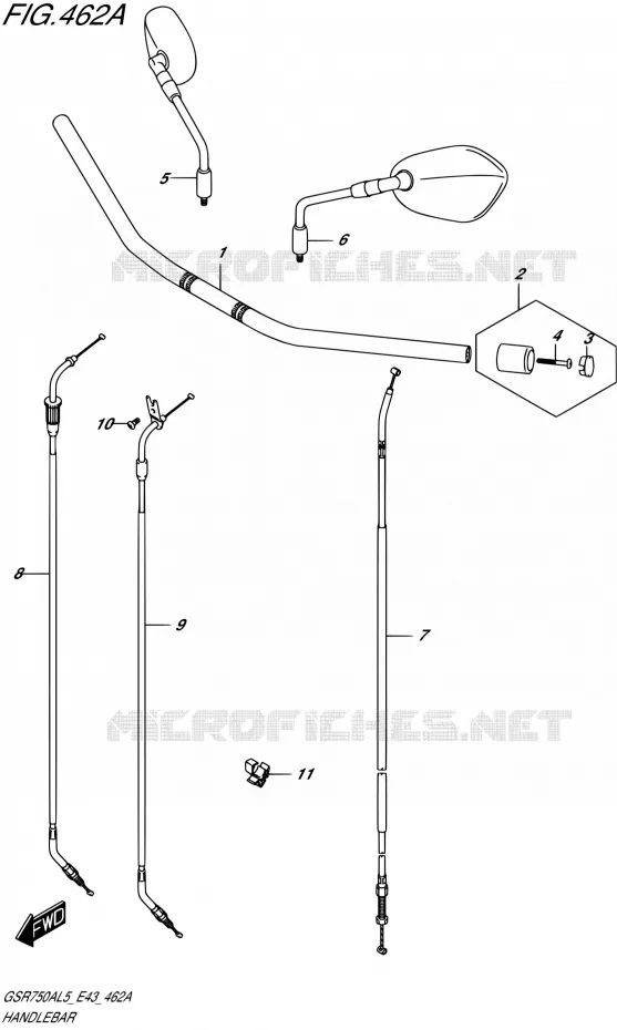 GUIDON Suzuki MOTO 750 GSR 2015  GSR750A L5 (E43)