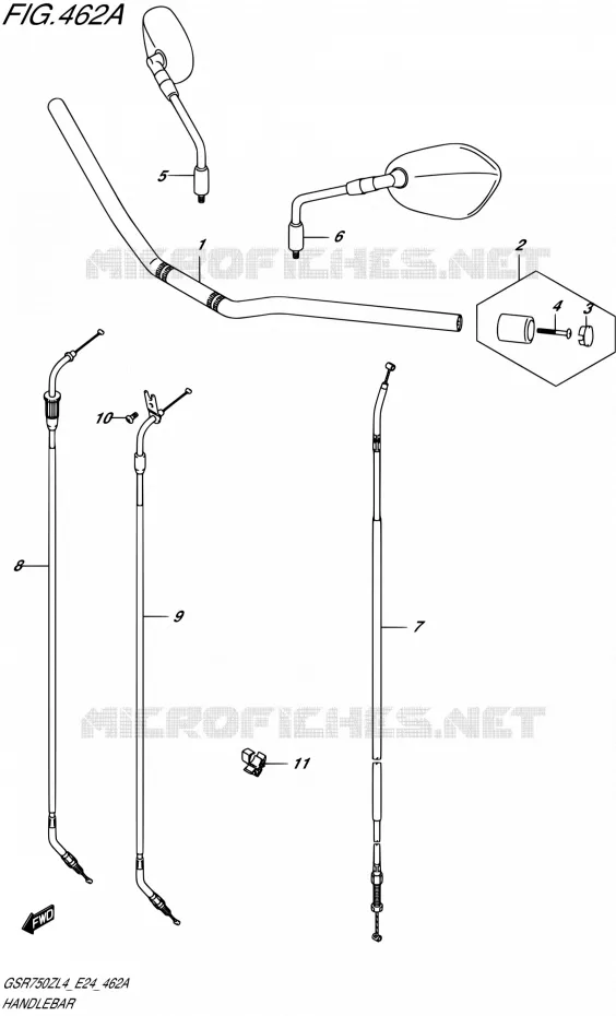 GUIDON Suzuki MOTO 750 GSR 2014  GSR750Z L4 (E24)