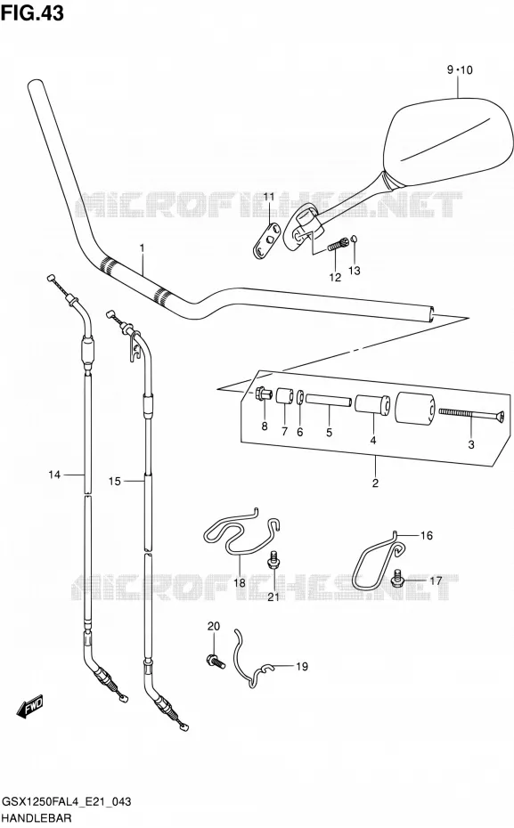 GUIDON Suzuki MOTO 1250 GSX-F 2014  GSX1250FA L4 (E21)