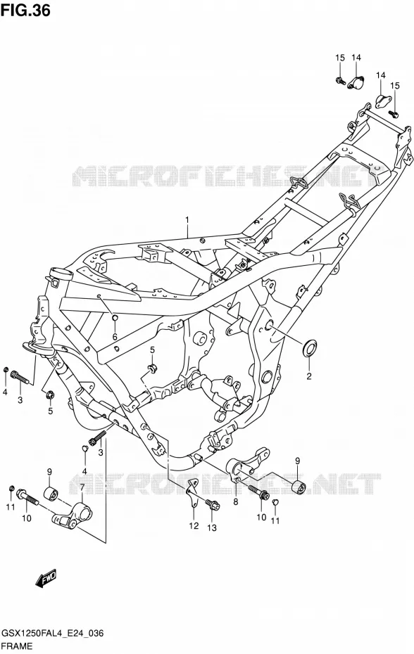 CADRE Suzuki MOTO 1250 GSX-F 2014  GSX1250FA L4 (E24)