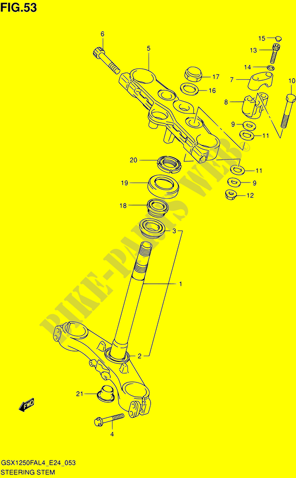COLONNE DE DIRECTION pour Suzuki GSX-F 1250 2014