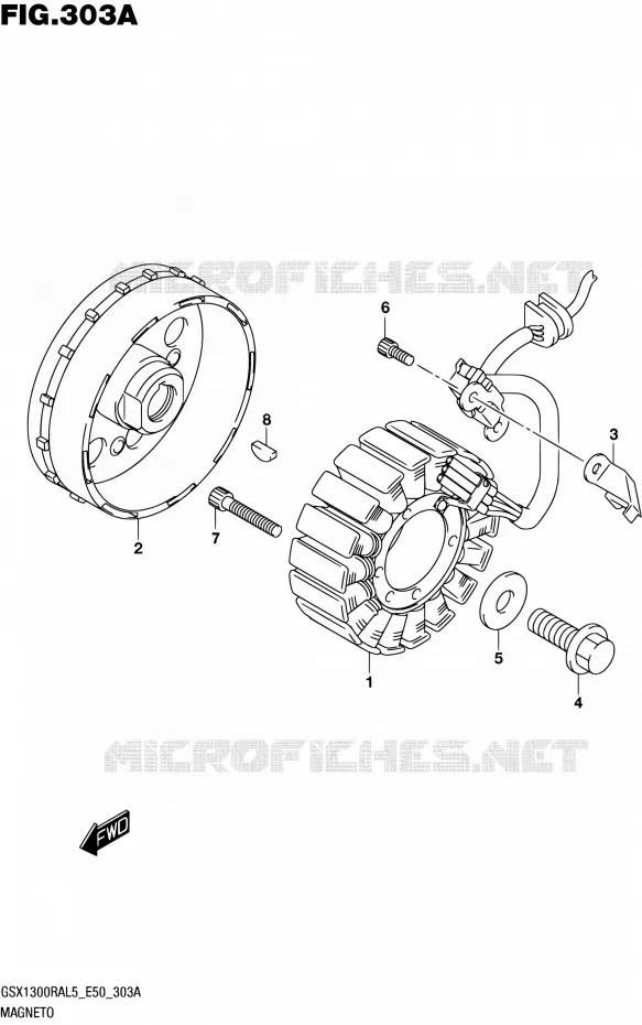 ALLUMAGE ROTOR - STATOR Suzuki MOTO 1300 HAYABUSA 2015  GSX1300RA L5 (E50)