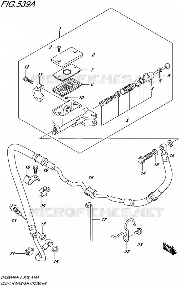MAITRE CYLINDRE D'EMBRAYAGE Suzuki MOTO 650 GSX-F 2014  GSX650FA L4