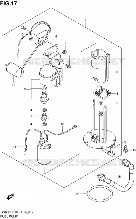 POMPE A ESSENCE Suzuki MOTO 1000 GSX-R 2012  GSX-R1000 L2 (E14)