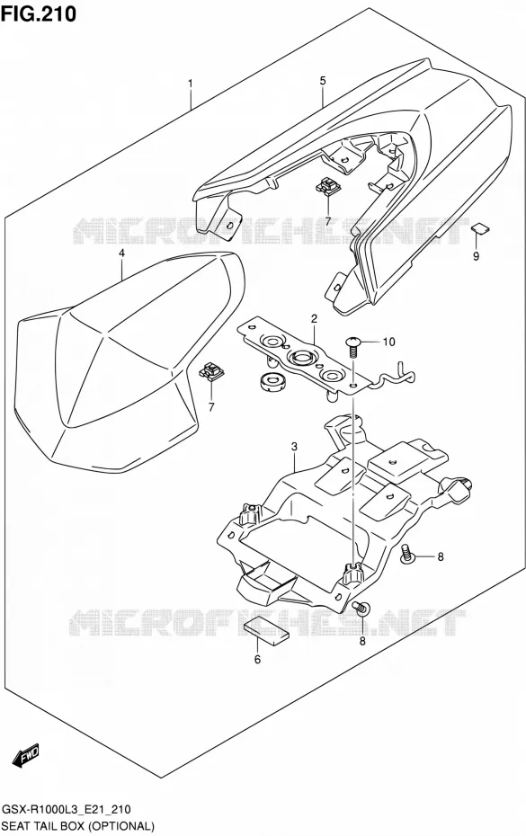 CAPOT DE SELLE (OPTIONAL) (GSX-R1000L3 E21) Suzuki MOTO 1000 GSX-R 2013  GSX-R1000 L3/GSX-R1000Z L3 (E24)