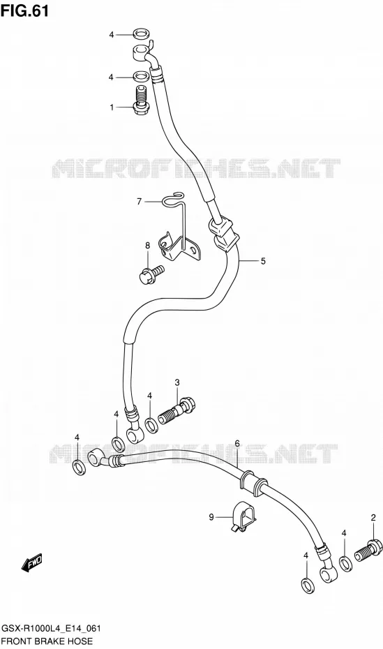 DURITE DE FREIN AVANT Suzuki MOTO 1000 GSX-R 2014  GSX-R1000 L4 (E14)