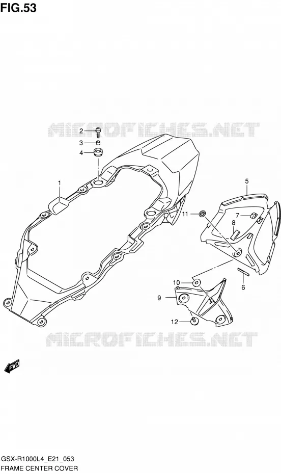 CARENAGE CENTRAL Suzuki MOTO 1000 GSX-R 2014  GSX-R1000 L4 (E21)