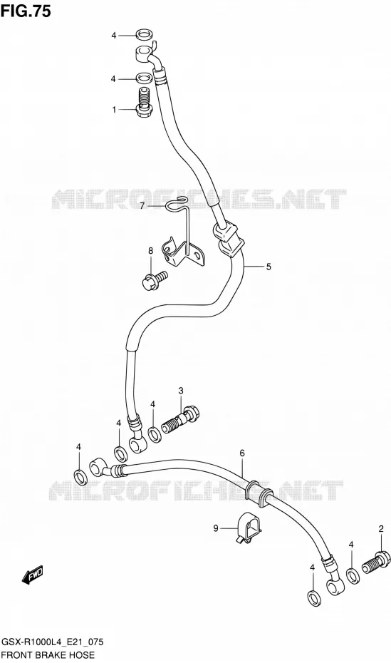 DURITE DE FREIN AVANT Suzuki MOTO 1000 GSX-R 2015  GSX-R1000 L4 (E21)