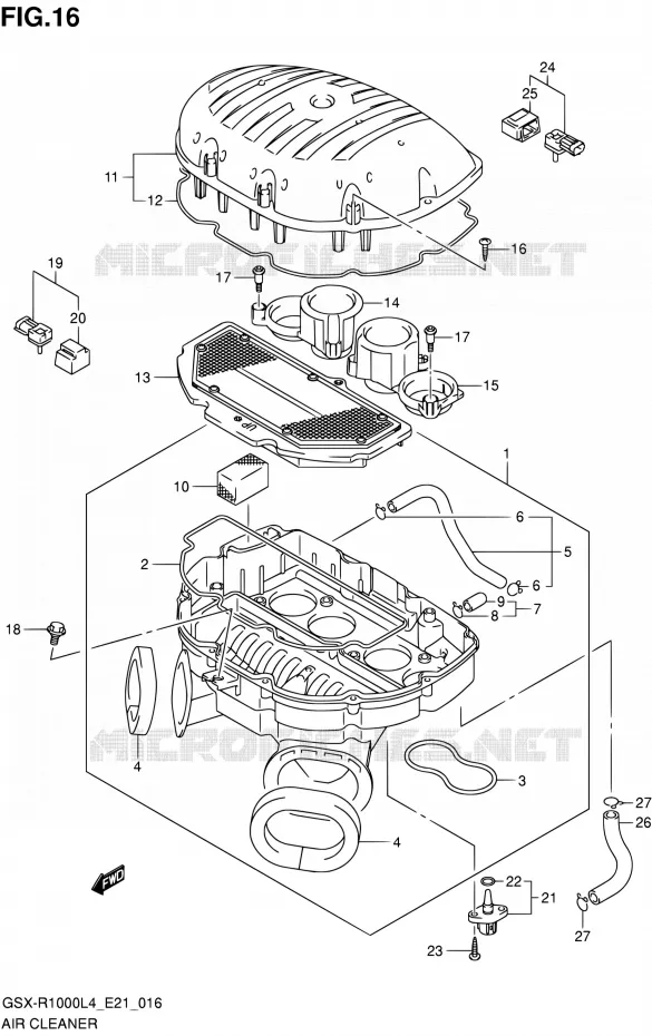FILTRE A AIR Suzuki MOTO 1000 GSX-R 2015  GSX-R1000 L4 (E21)