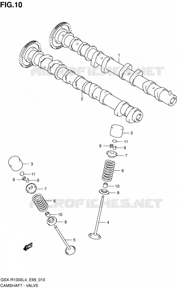 ARBRE A CAMES - VALVE Suzuki MOTO 1000 GSX-R 2014  GSX-R1000 L4 (E99)
