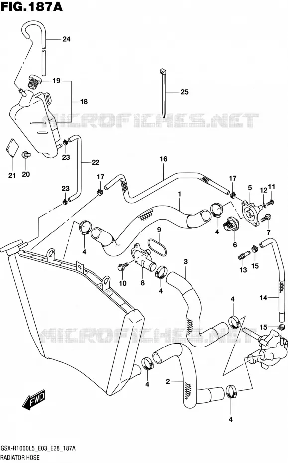DURITE DE RADIATEUR Suzuki MOTO 1000 GSX-R 2015  GSX-R1000 L5 (E03,E28,E33)