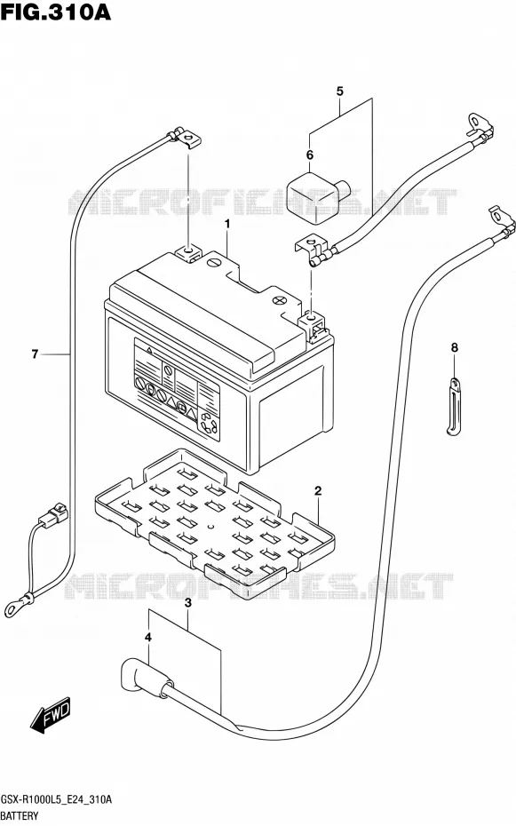 BATTERIE Suzuki MOTO 1000 GSX-R 2015  GSX-R1000 L5 (E24)