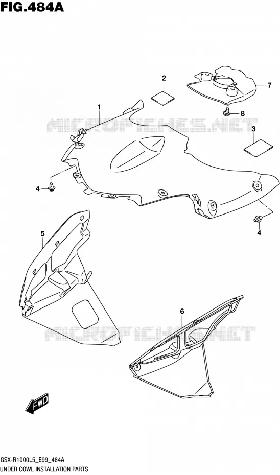 SUPPORTS / FIXATIONS CARENAGES Suzuki MOTO 1000 GSX-R 2015  GSX-R1000 L5 (E99)