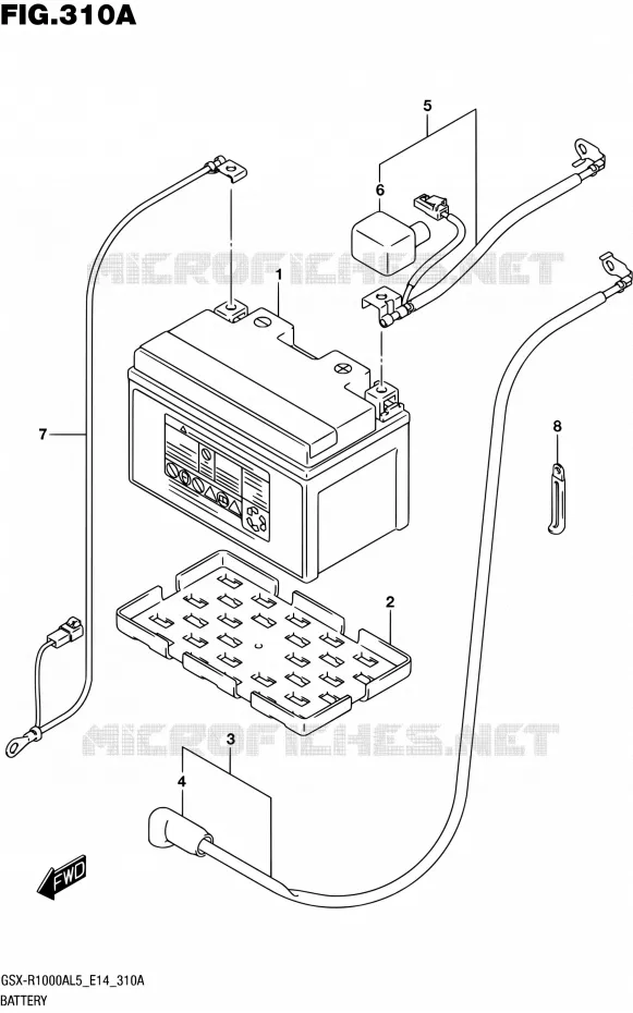 BATTERIE Suzuki MOTO 1000 GSX-R 2015  GSX-R1000A L5 (E14)