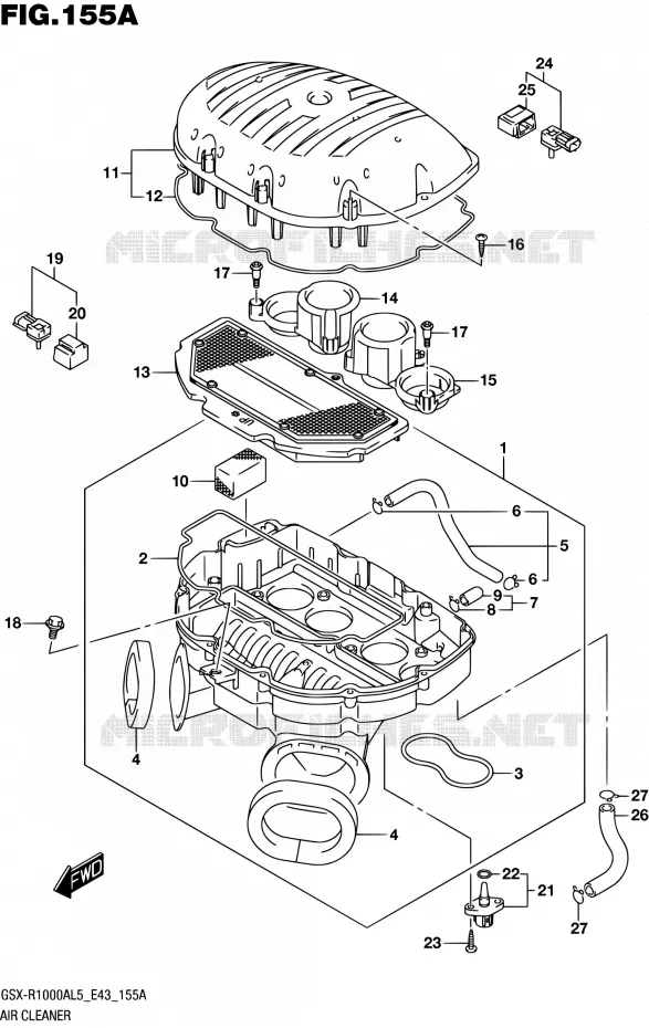 FILTRE A AIR Suzuki MOTO 1000 GSX-R 2015  GSX-R1000A L5 (E43)