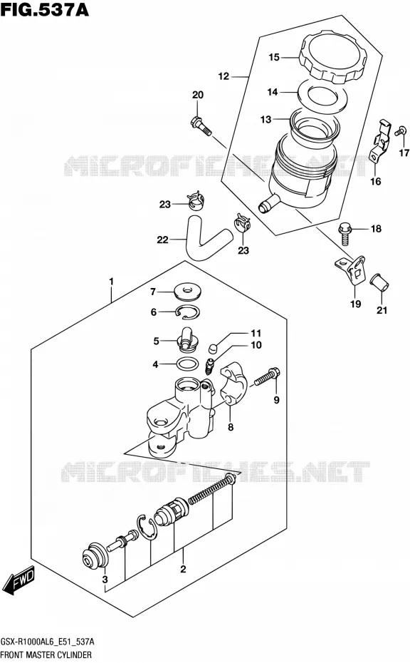 MAITRE CYLINDRE AVANT Suzuki MOTO 1000 GSX-R 2016  GSX-R1000A L6 (E51)