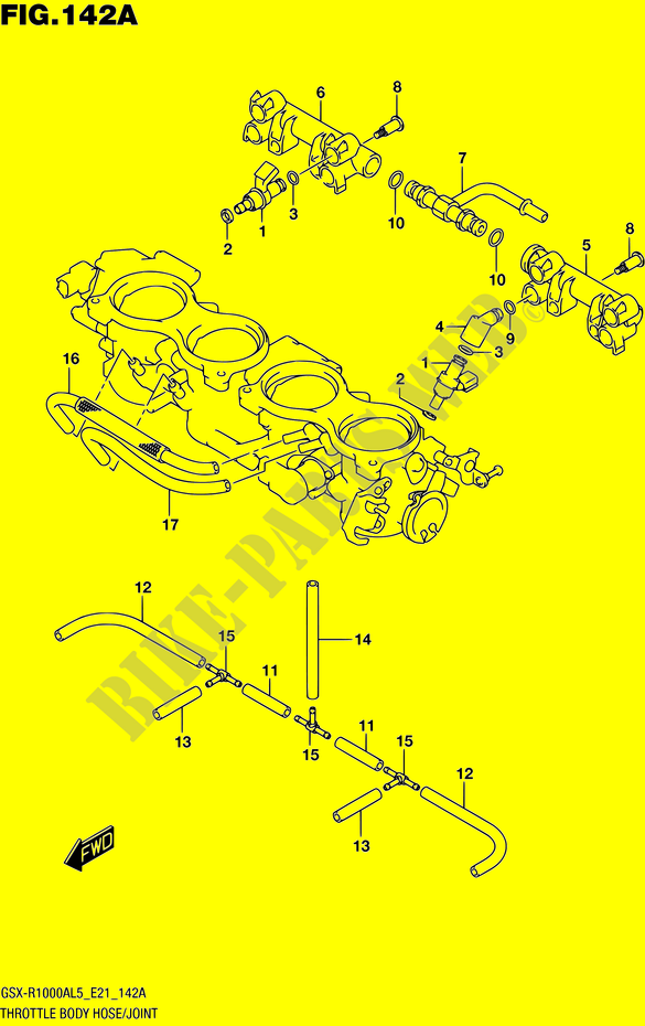 SYSTÈME D'INJECTION (GSX R1000AL5 E21) pour Suzuki GSX-R 1000 2015