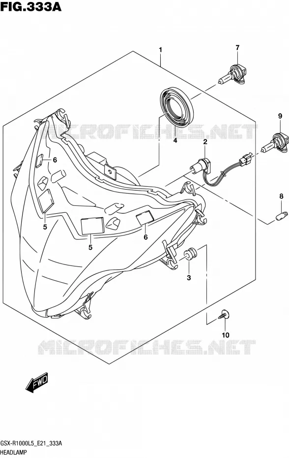 PHARE (GSX-R1000L5 E21) Suzuki MOTO 1000 GSX-R 2015  GSX-R1000UF L5 (E21)