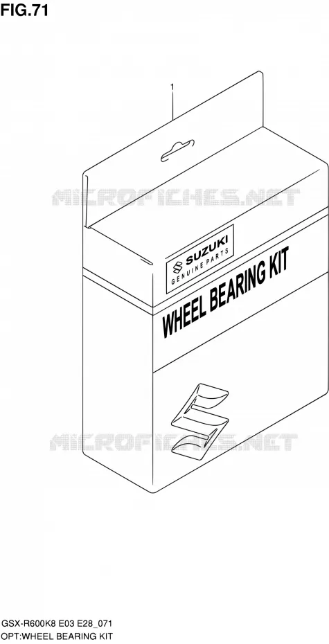 KIT ROULEMENTS DE ROUE Suzuki MOTO 600 GSX-R 2010  GSX-R600 L0 (E03,E28,E33)