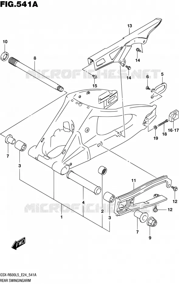 BRAS OSCILLANT ARRIERE Suzuki MOTO 600 GSX-R 2015  GSX-R600 L5 (E24)