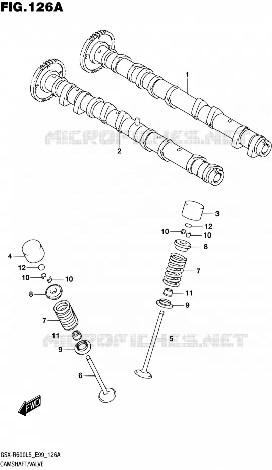 ARBRE A CAMES - VALVE Suzuki MOTO 600 GSX-R 2015  GSX-R600 L5 (E99)