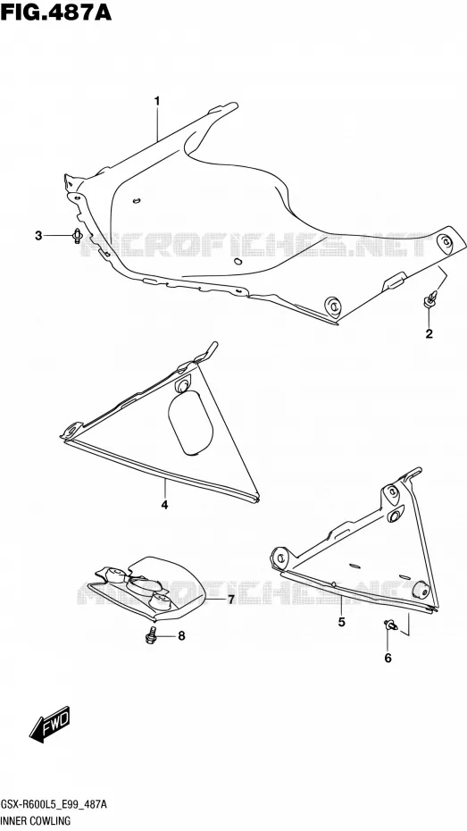 CARENAGES INTERIEURS Suzuki MOTO 600 GSX-R 2015  GSX-R600 L5 (E99)