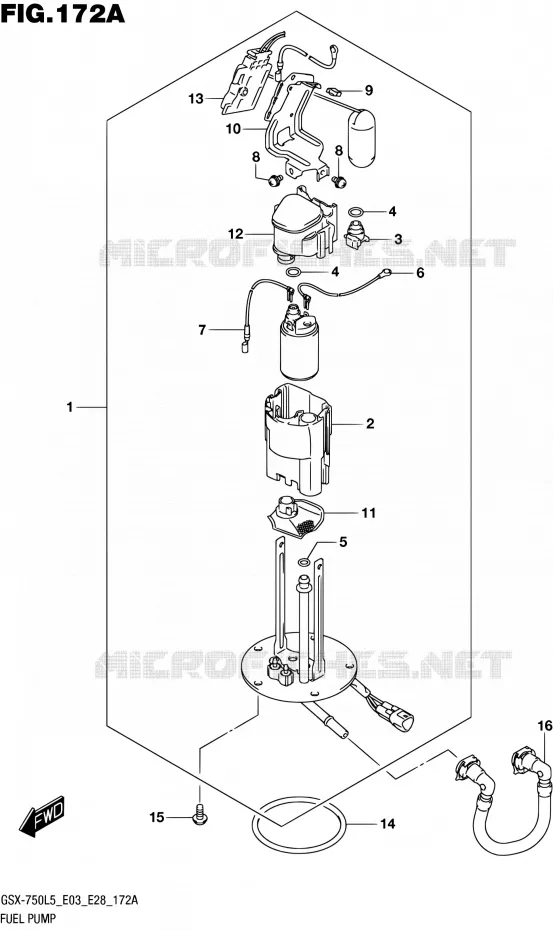 POMPE A ESSENCE Suzuki MOTO 750 GSX-R 2015  GSX-R750 L5 (E03,E28,E33)