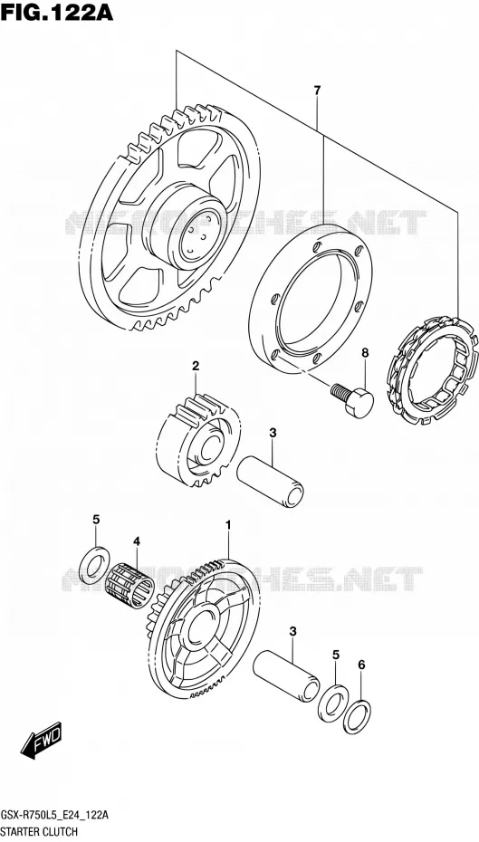 ROUE LIBRE DE DEMARREUR Suzuki MOTO 750 GSX-R 2015  GSX-R750 L5 (E24)