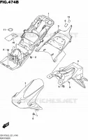 GARDE BOUE ARRIERE (GSX R750UFL5 E21) pour Suzuki GSX-R 750 2015