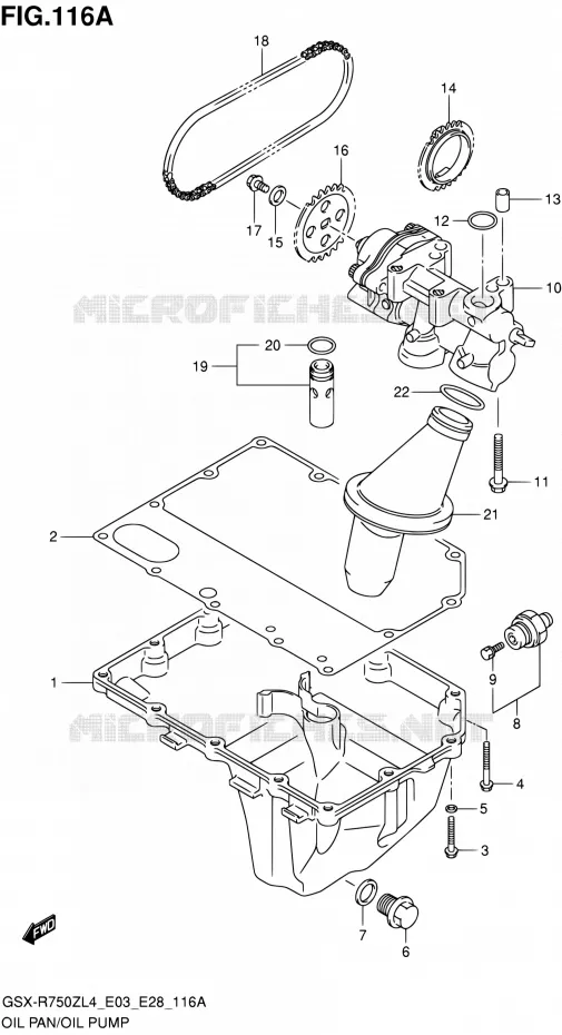 CARTER INFERIEUR - POMPE A HUILE Suzuki MOTO 750 GSX-R 2014  GSX-R750Z L4 (E03,E28,E33)