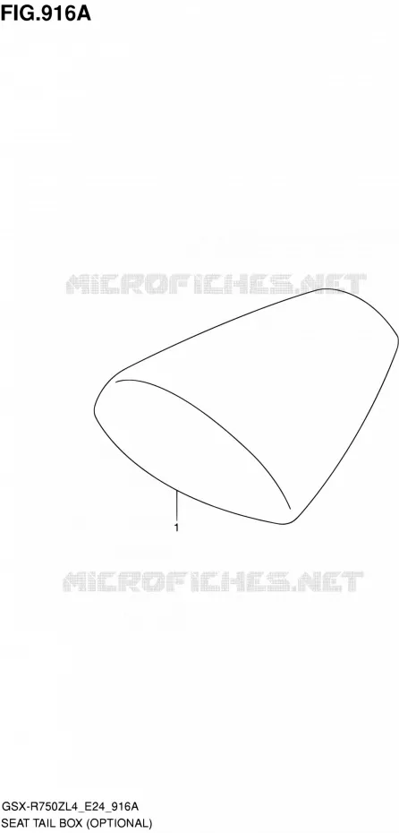 CAPOT DE SELLE (OPTIONAL) Suzuki MOTO 750 GSX-R 2014  GSX-R750Z L4 (E24)