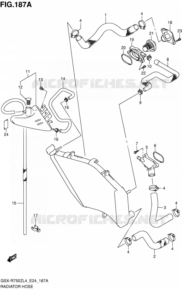 DURITE DE RADIATEUR Suzuki MOTO 750 GSX-R 2014  GSX-R750Z L4 (E24)