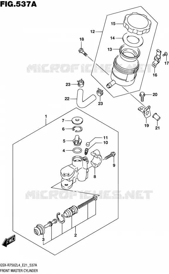MAITRE CYLINDRE AVANT Suzuki MOTO 750 GSX-R 2014  GSX-R750ZUF L4 (E21)