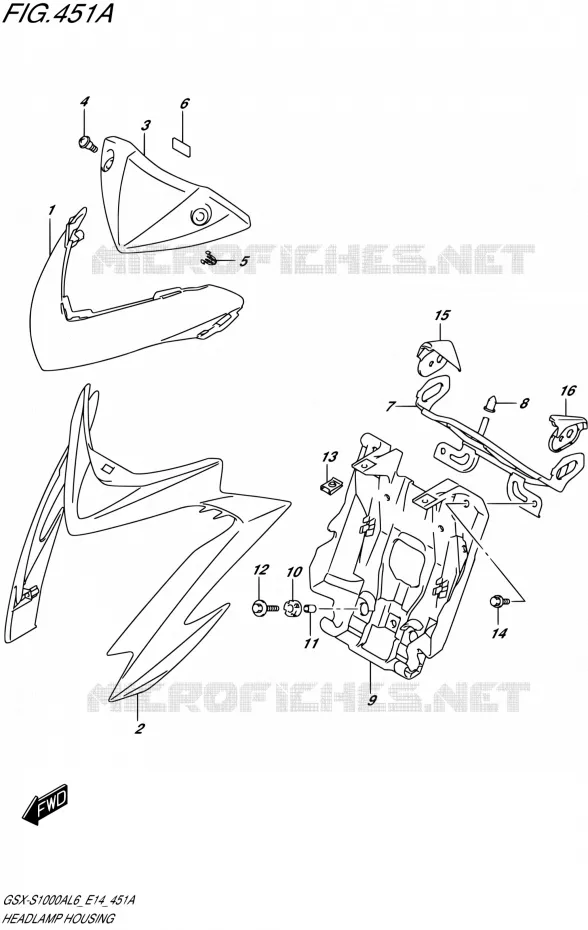 BOL DE PHARE Suzuki MOTO 1000 GSX-S 2016  GSX-S1000A L6 (E14)