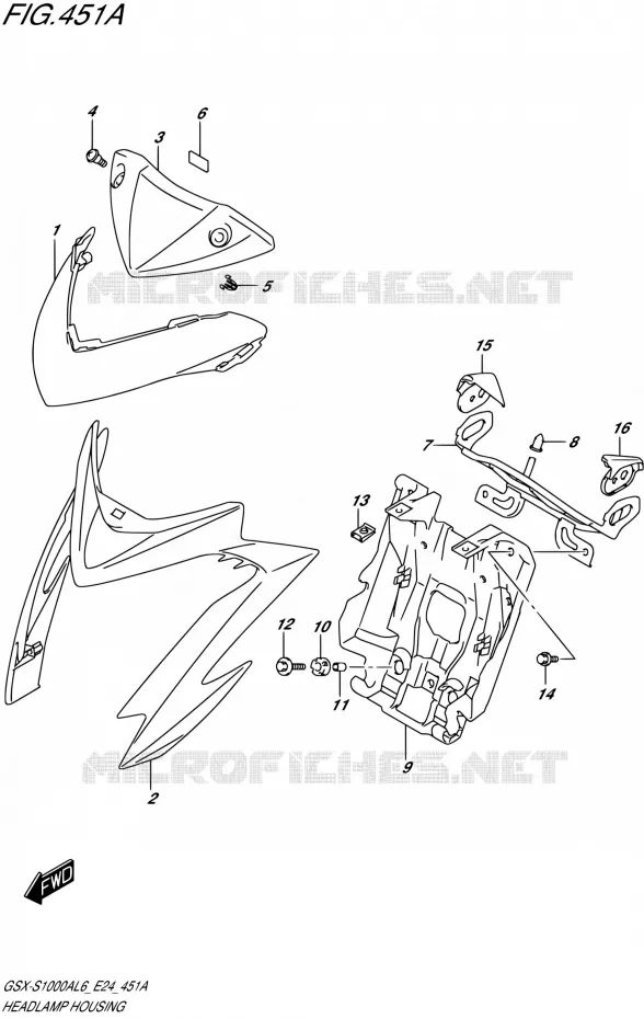 BOL DE PHARE Suzuki MOTO 1000 GSX-S 2016  GSX-S1000A L6 (E24)